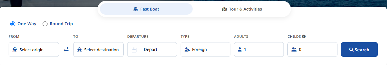 Enter trip information